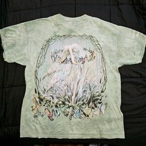 The Mountain Green Short Sleeve Tee with Butterfly Design